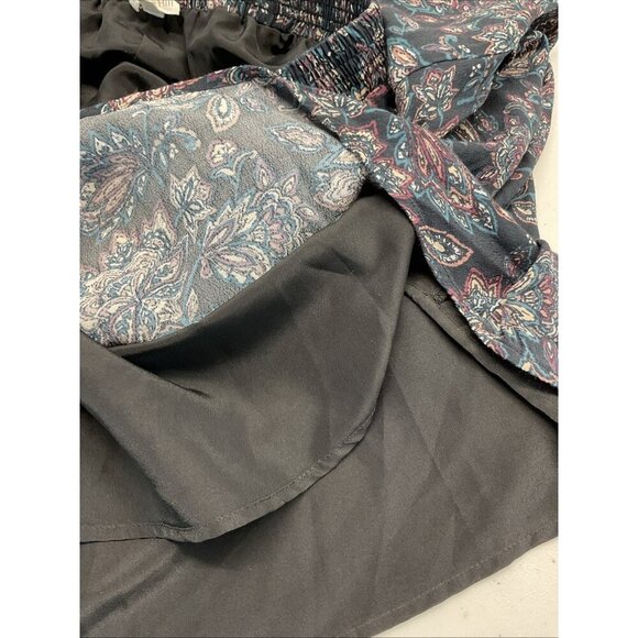 Garnet Hill Floral MIDI Skirt size S Flowy pockets Boho Career Modest‎ pull on - Picture 6 of 12